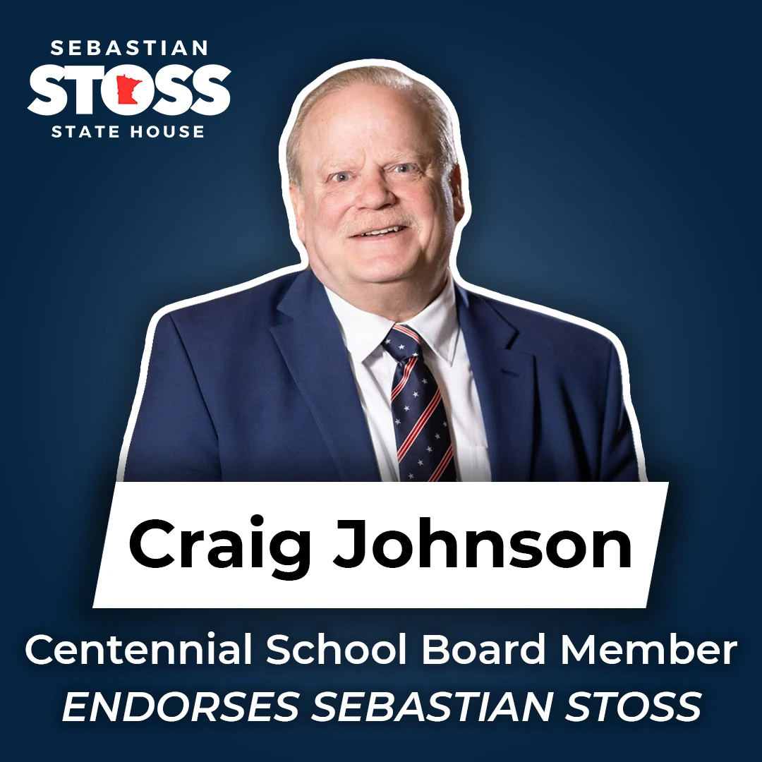 Craig Johnson, Centennial School Board Member, endorses Sebastian Stoss