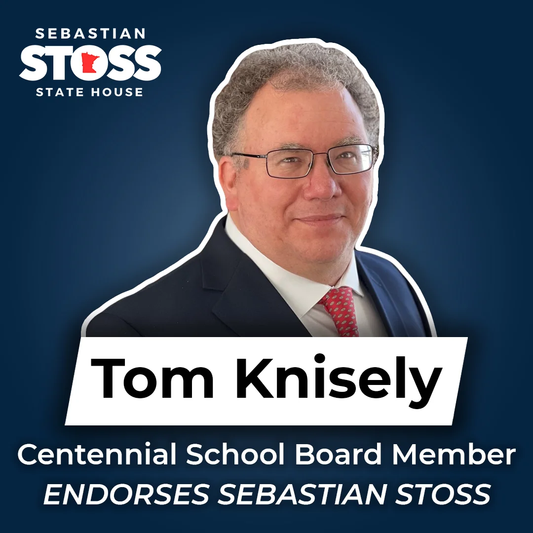 Tom Knisely, Centennial School Board Member, endorses Sebastian Stoss